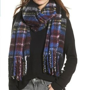 PURPLE MULTICOLOR BOUCLE SCARF NWT